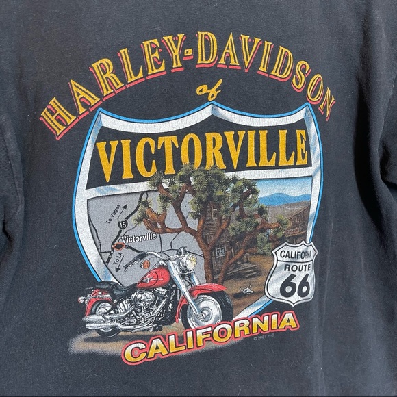 Harley Davidson Vintage I Got Mine At Victorville CA T-Shirt Size Medium 2002 - Picture 5 of 7